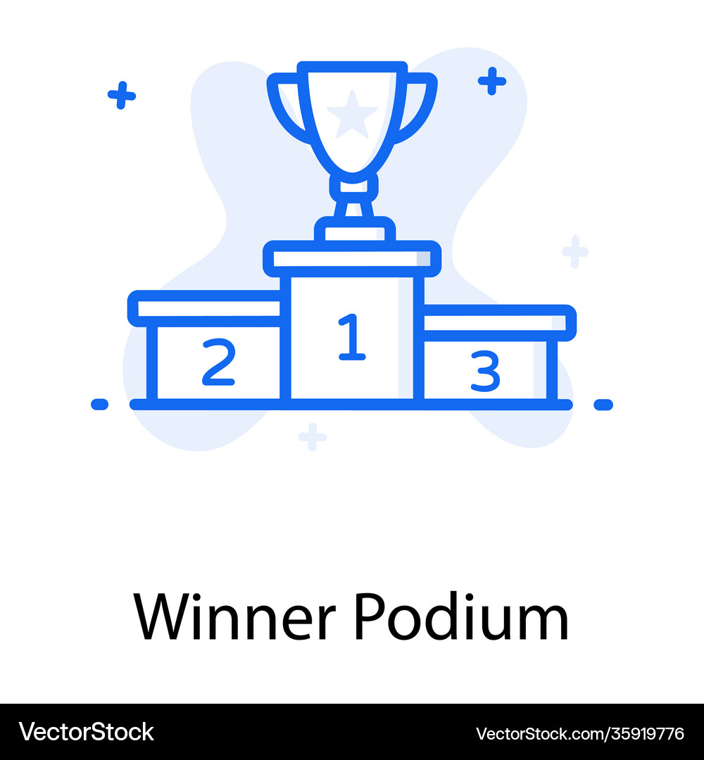 Winner podium Royalty Free Vector Image - VectorStock