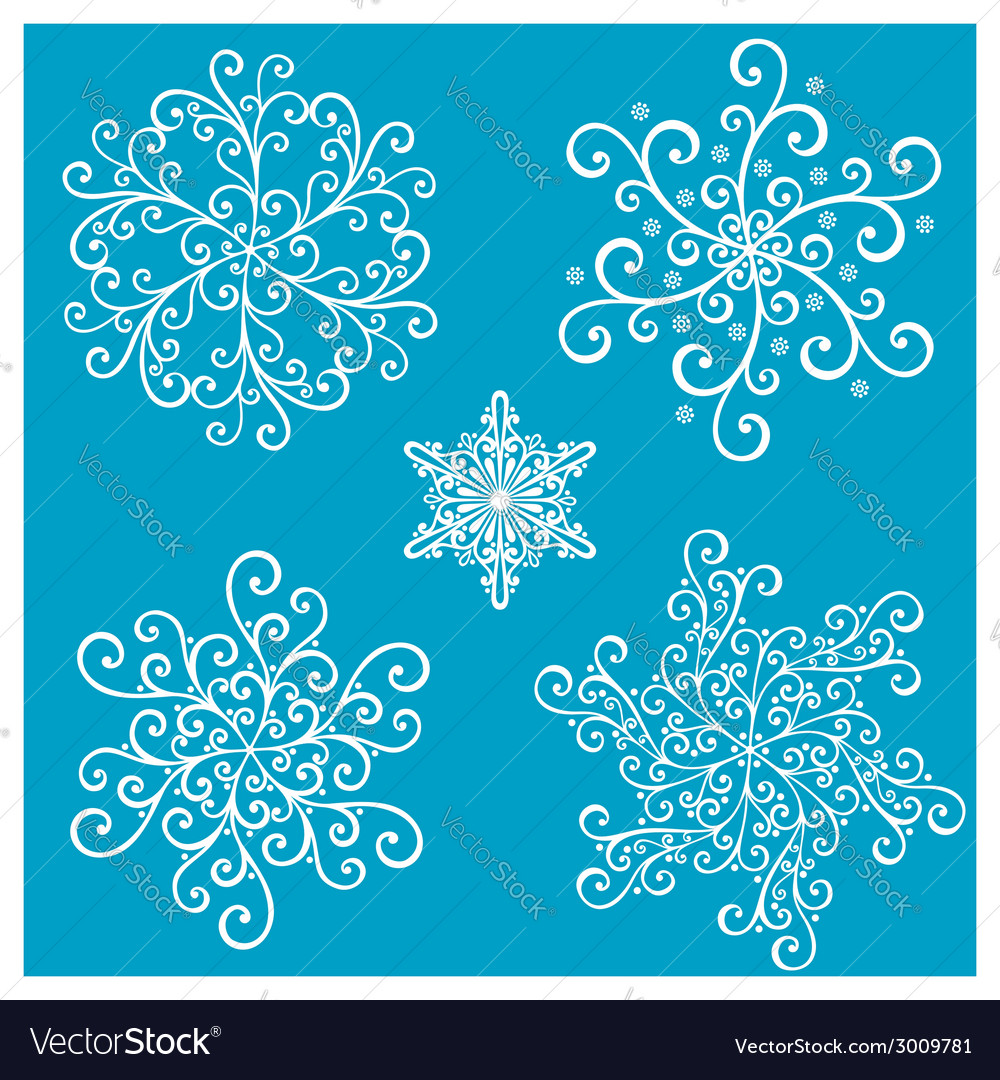 Beautiful deco small snowflakes