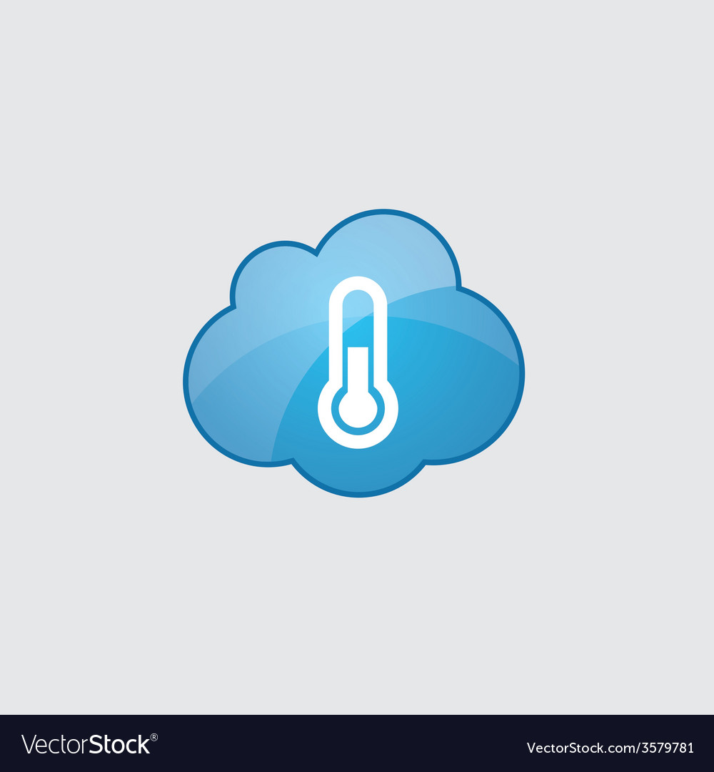 Blue thermometer icon