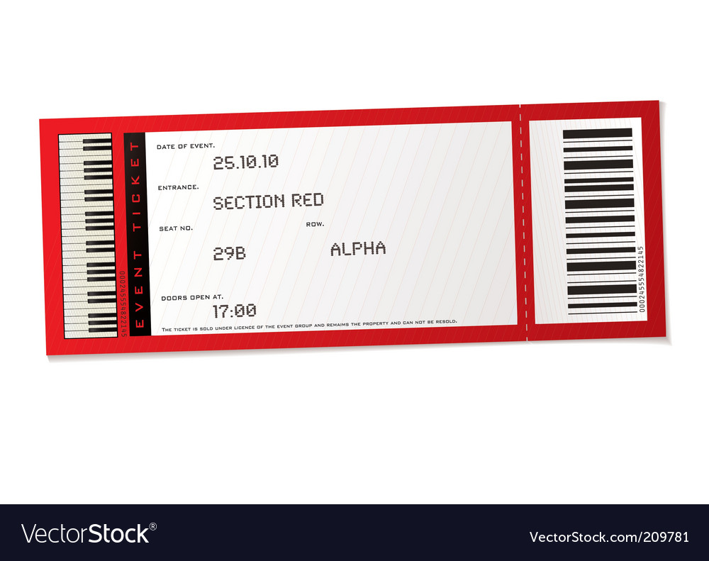 Download Concert event ticket Royalty Free Vector Image