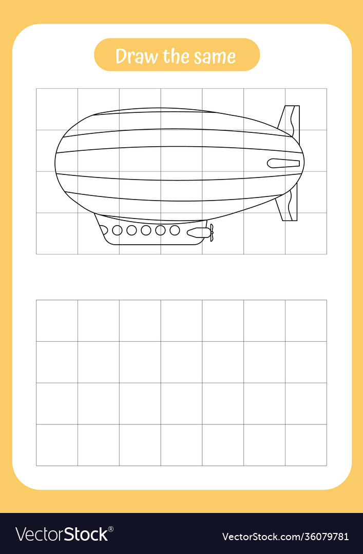 Copy picture zeppelin - use grid Vector Image Copy picture zeppelin - use grid