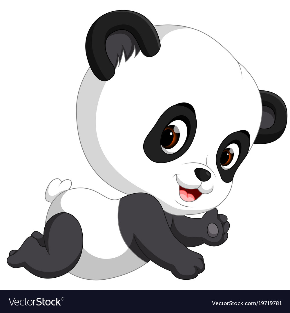 Download Cute funny baby panda Royalty Free Vector Image