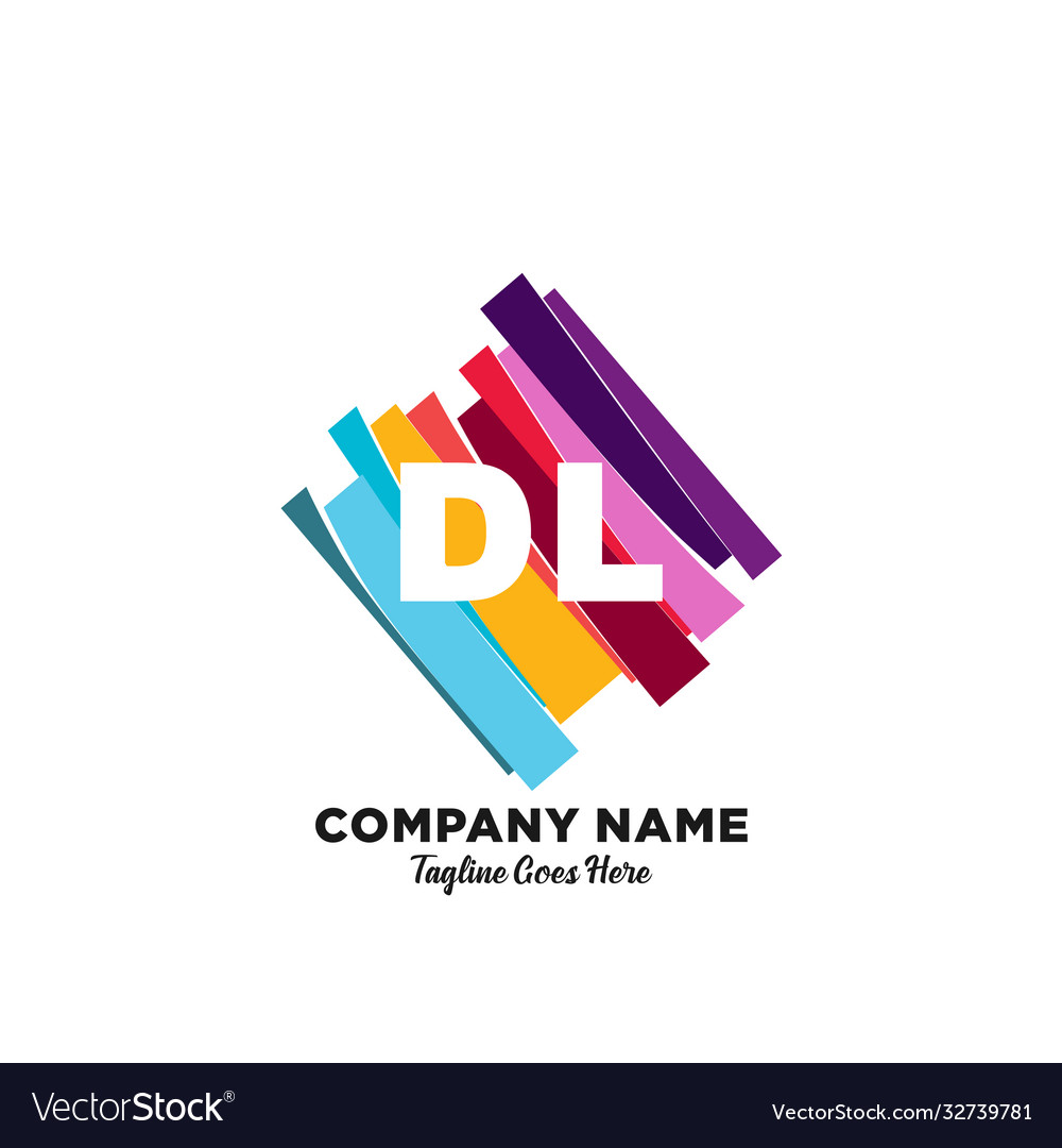 Dl initial logo with colorful template Vector Image Dl initial logo with colorful template