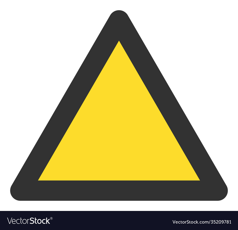 Flat Warning Triangle Icon
