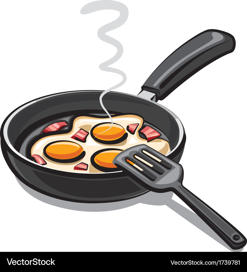 Fried eggs Royalty Free Vector Image - VectorStock
