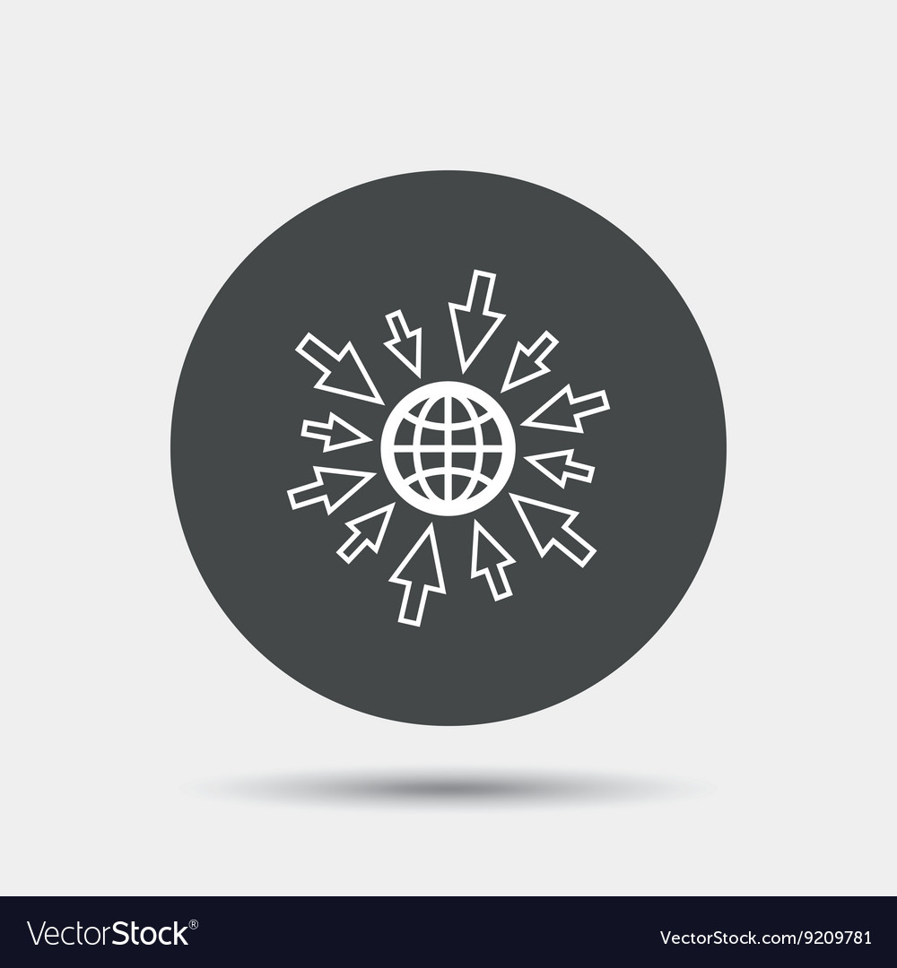 Go to web icon globe with mouse cursors