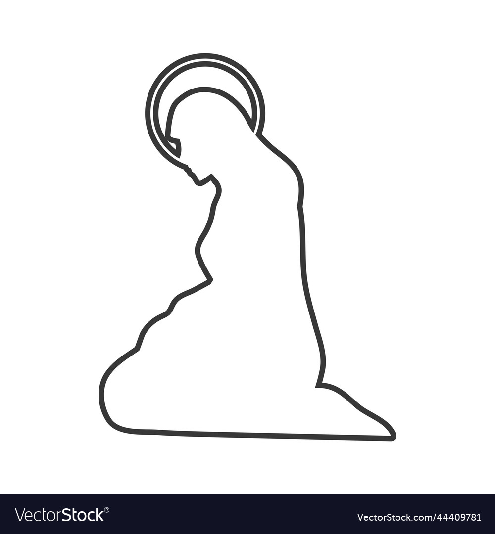 Holy virgin mary Royalty Free Vector Image - VectorStock