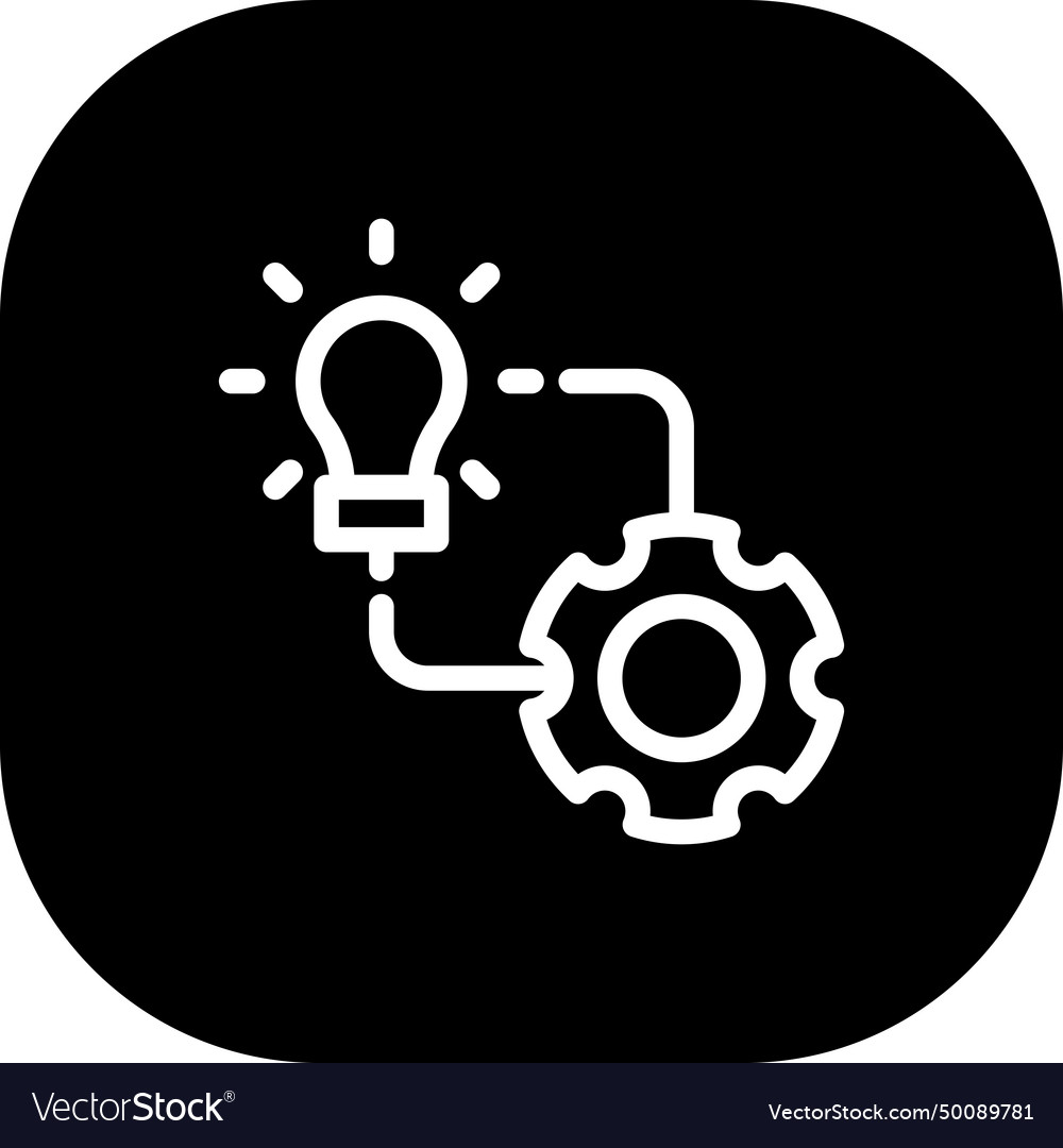 Implementation project development icon vector image Implementation project development icon