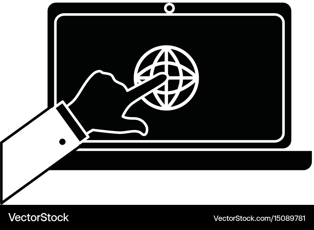 Pc laptop business Royalty Free Vector Image - VectorStock