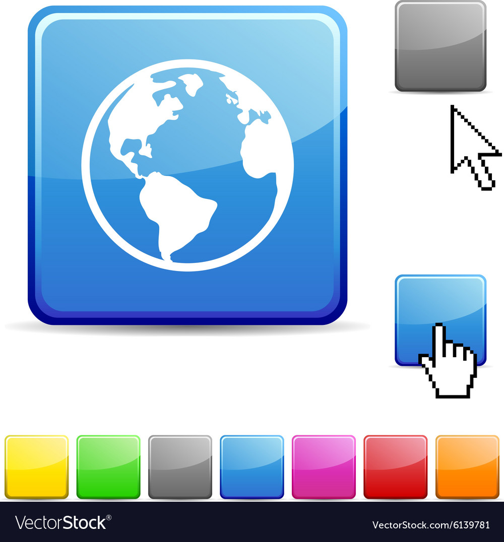 Planet glossy button