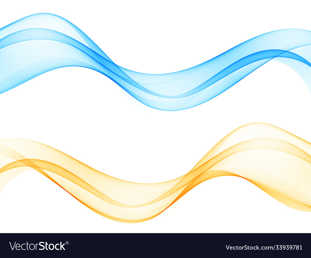 Set abstract wave pattern transparent