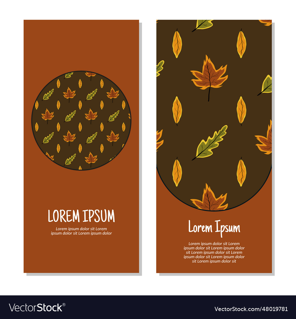 Spring leaves vertical frame pattern invitation Vector Image Spring leaves vertical frame pattern invitation