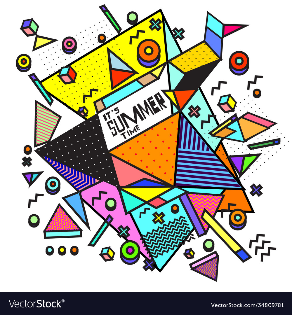 Triangle geometric forms for summer events