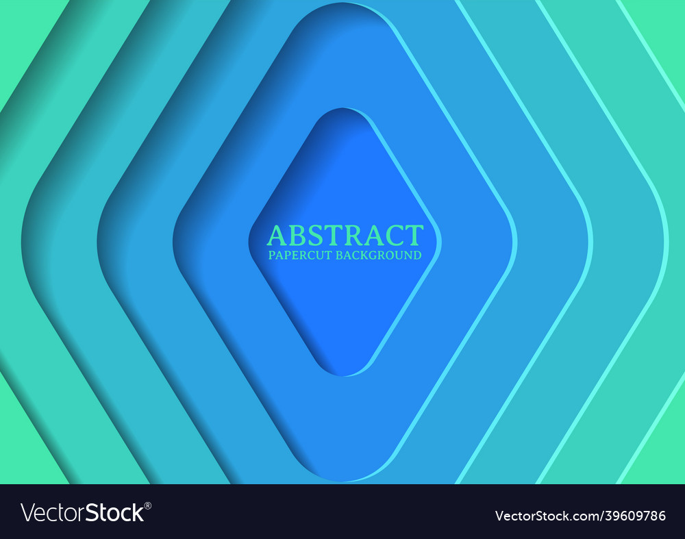 Abstract rectangle papercut design background