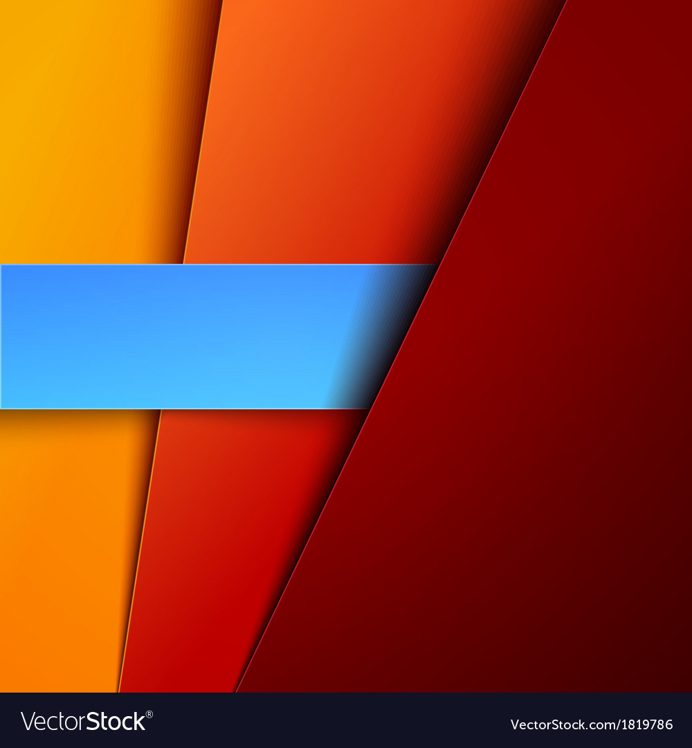 Background with red orange and blue layers Vector Image