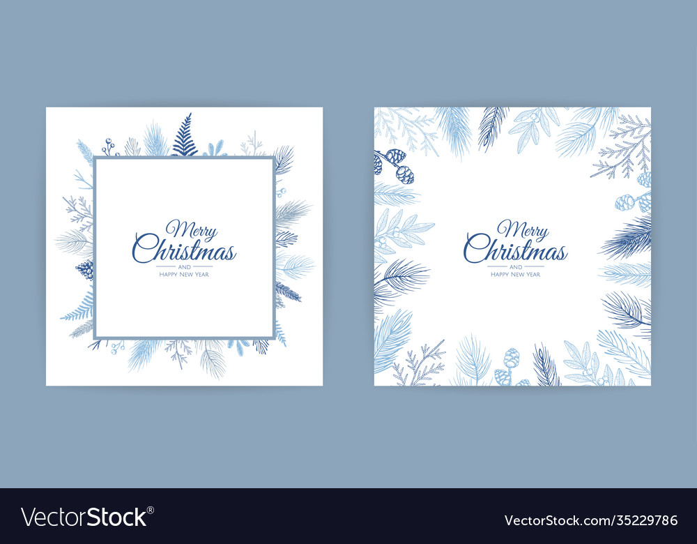 Christmas cards set holiday party card