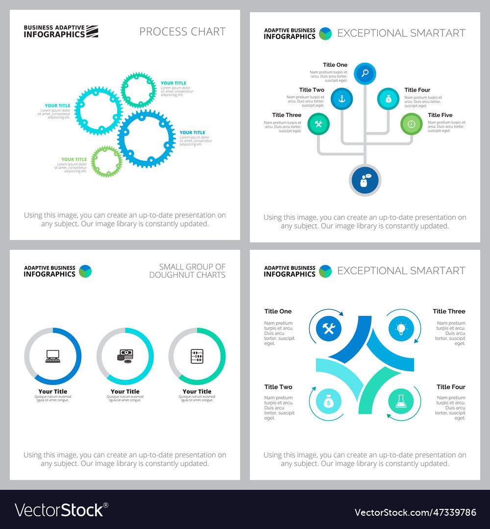 Collage of original management concept infographic