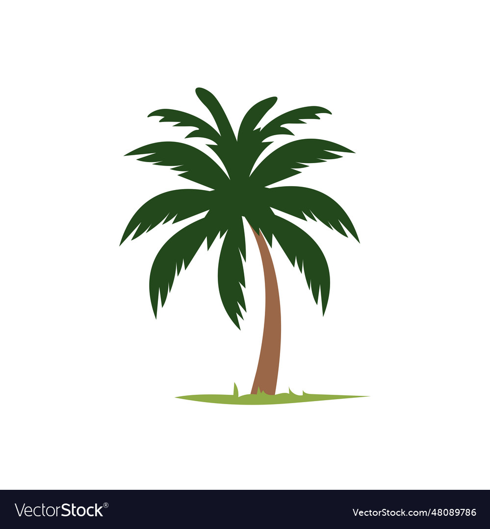 Cute palm tree design element Royalty Free Vector Image