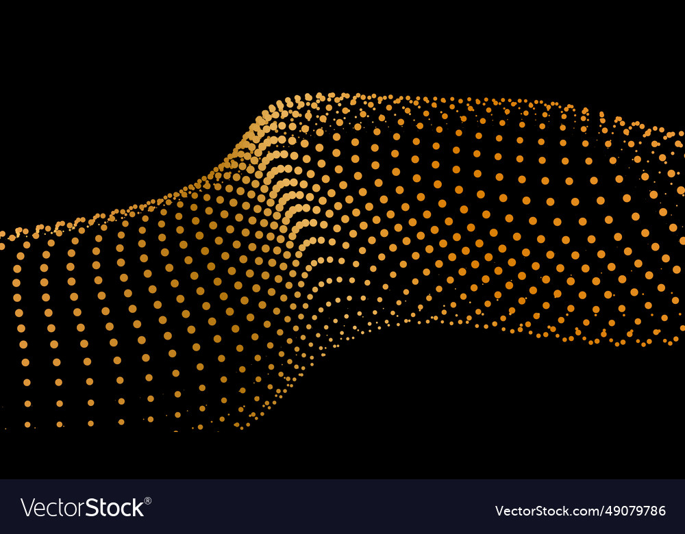 Data vibrate pulse dot particle wave abstract Vector Image Data vibrate pulse dot particle wave abstract