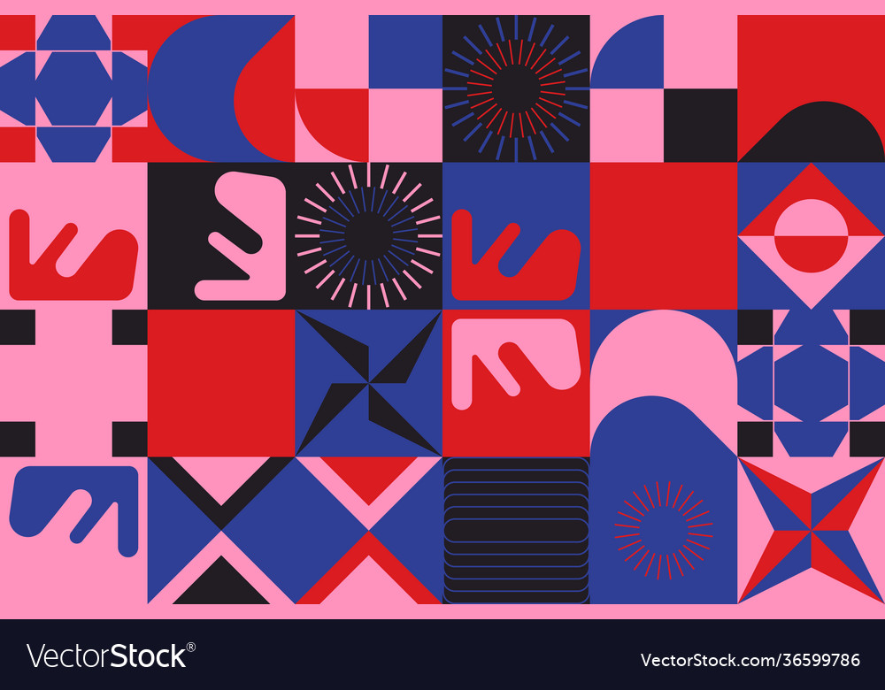 Deconstructed abstract pattern design vector image Deconstructed abstract pattern design