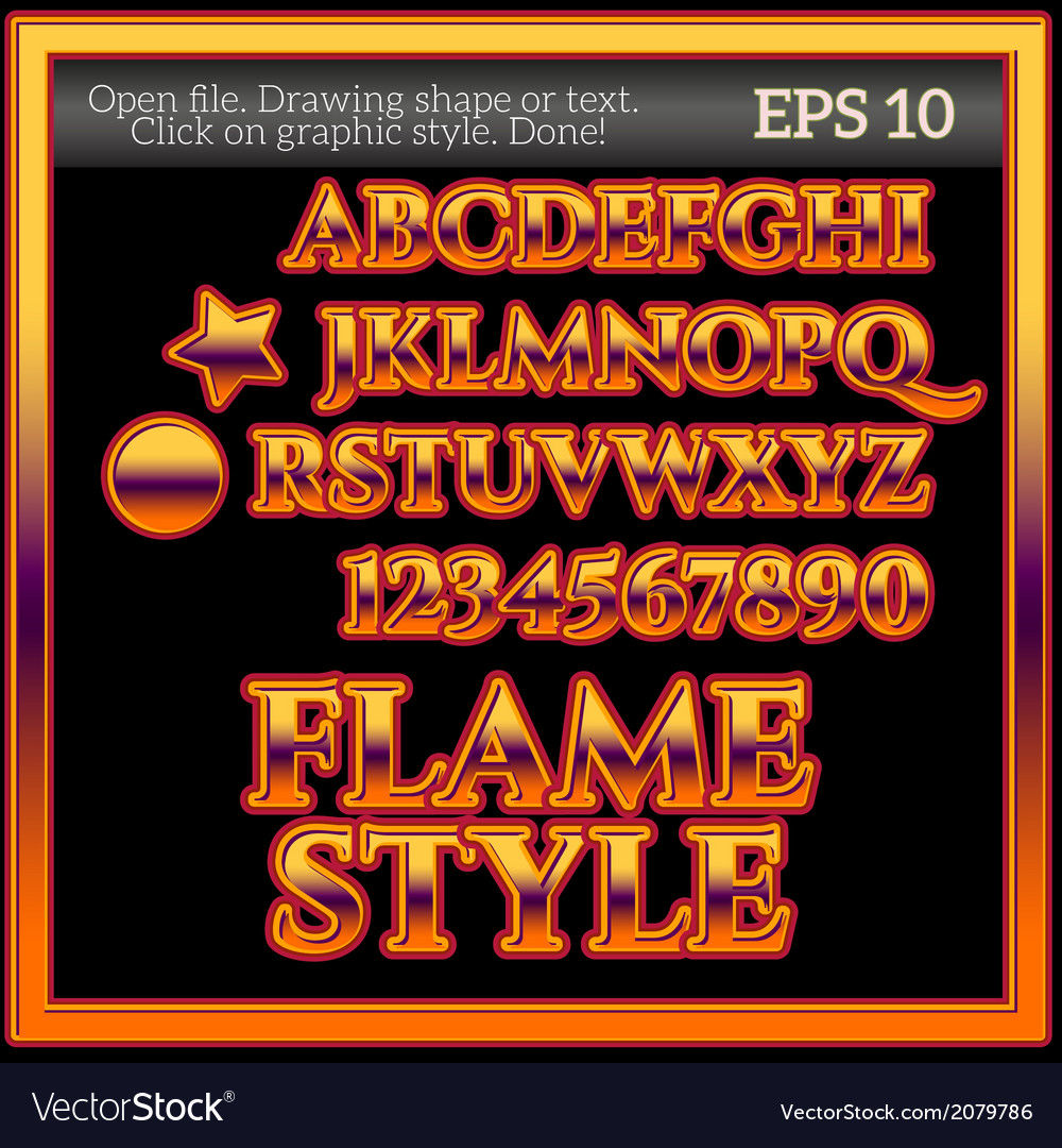 Flame work graphic style