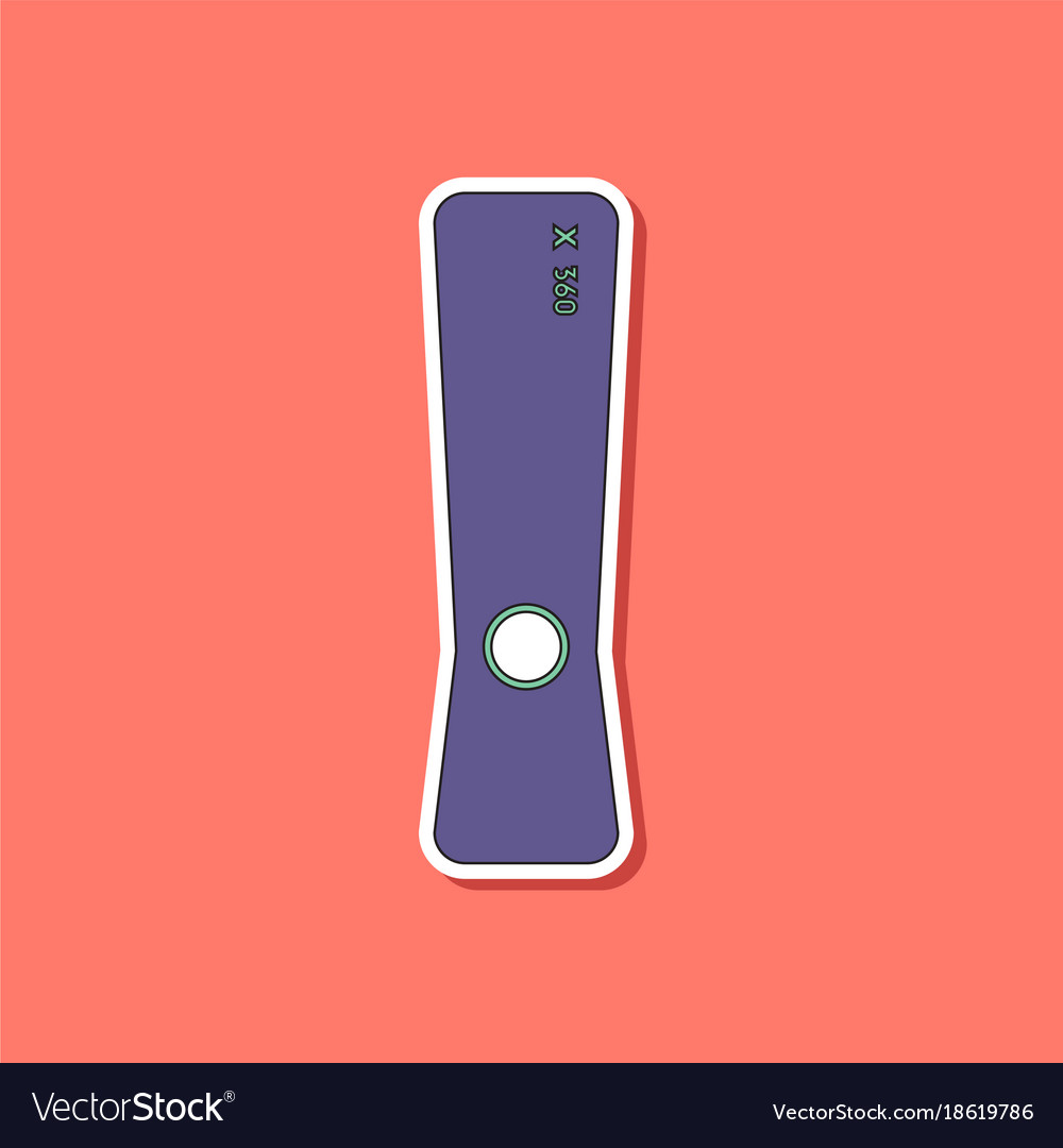 Flat icon on background game console