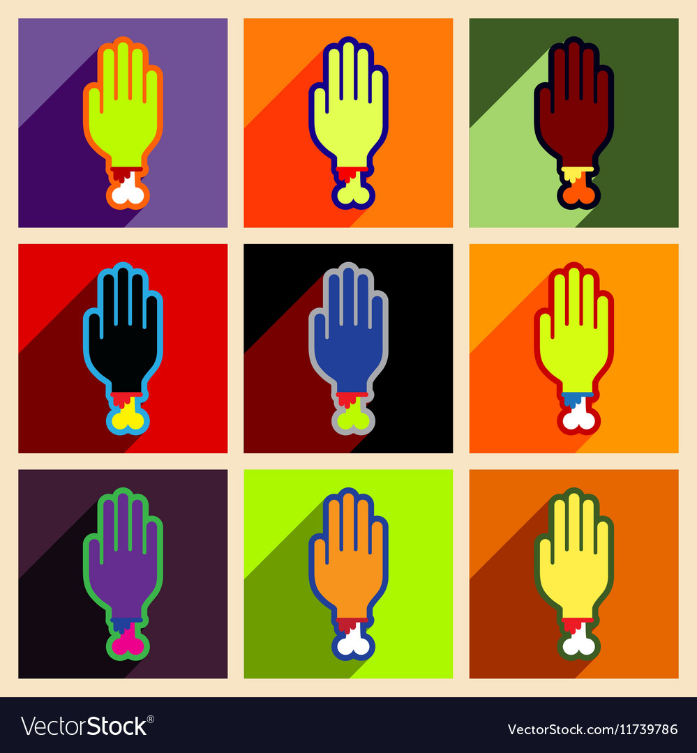 Flat with shadow concept and mobile application
