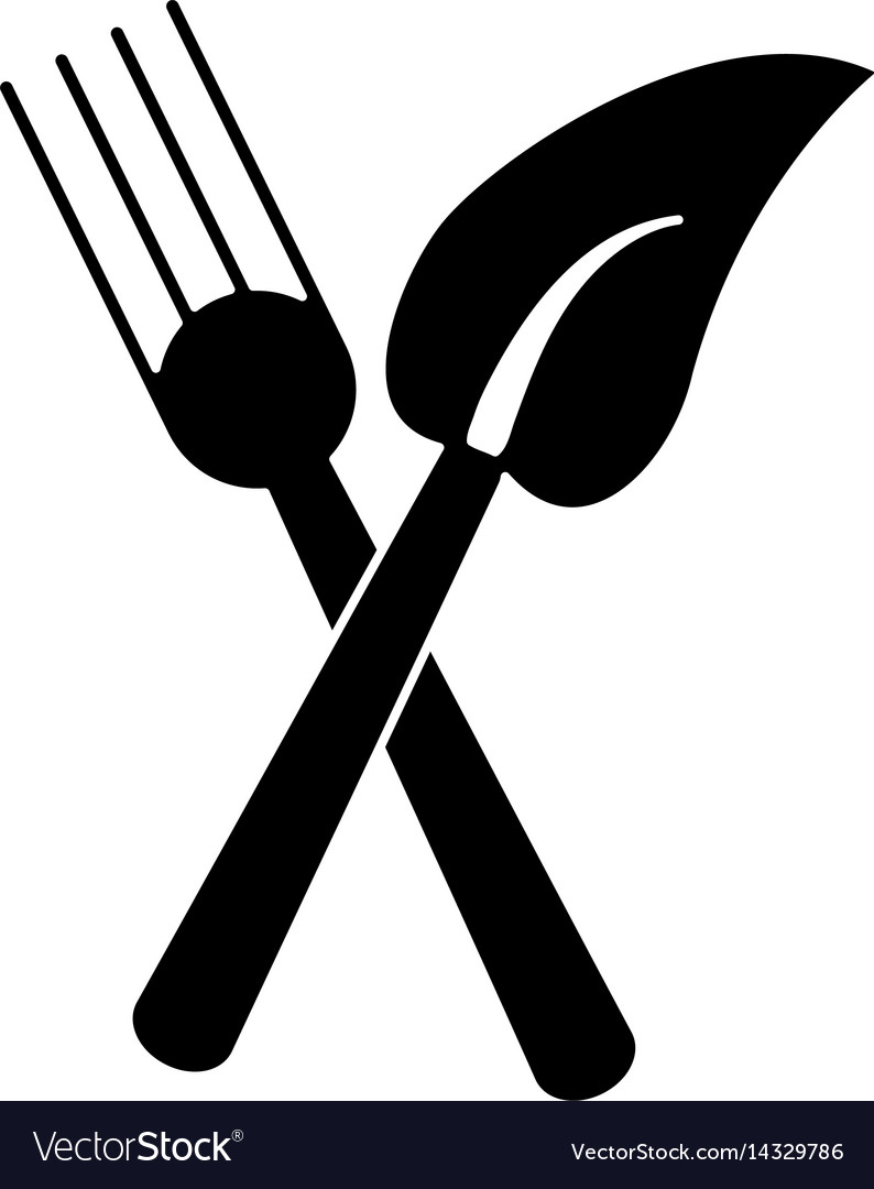 Fork leave healthy food symbol pictograph