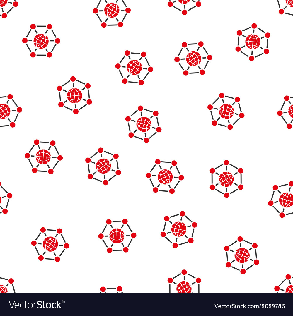 Global web structure flat seamless pattern