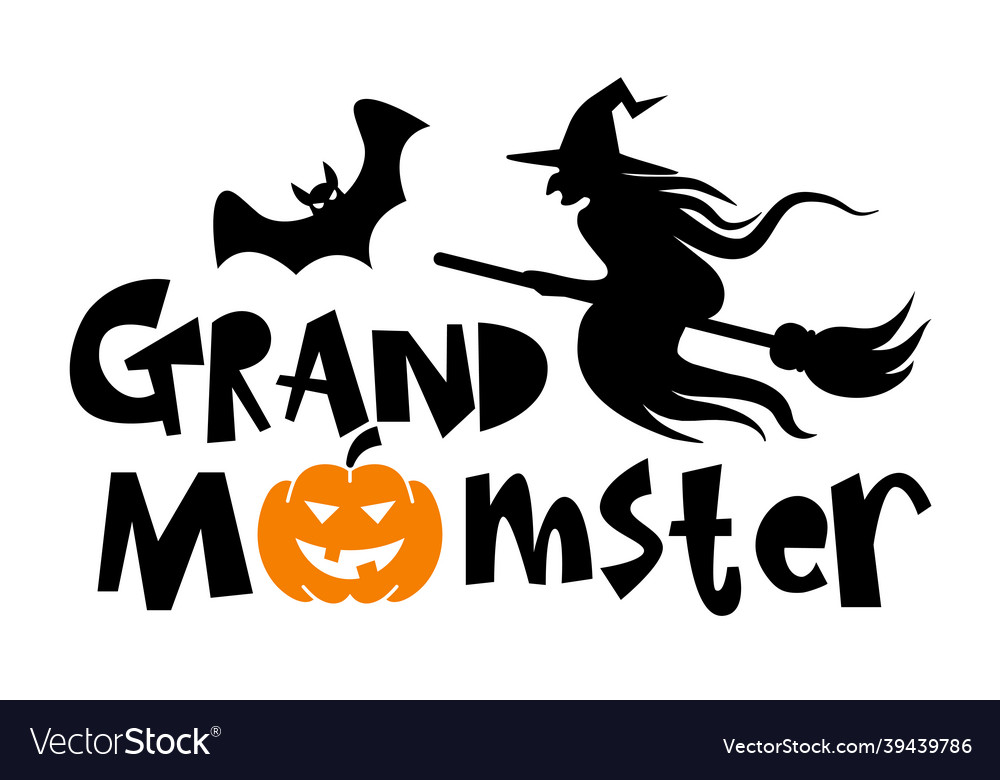 Halloween typography logo design with quote