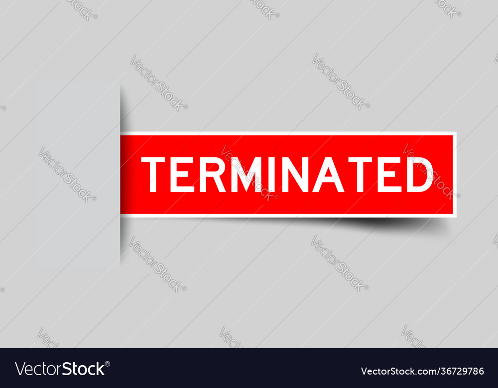Label sticker red color in word terminated