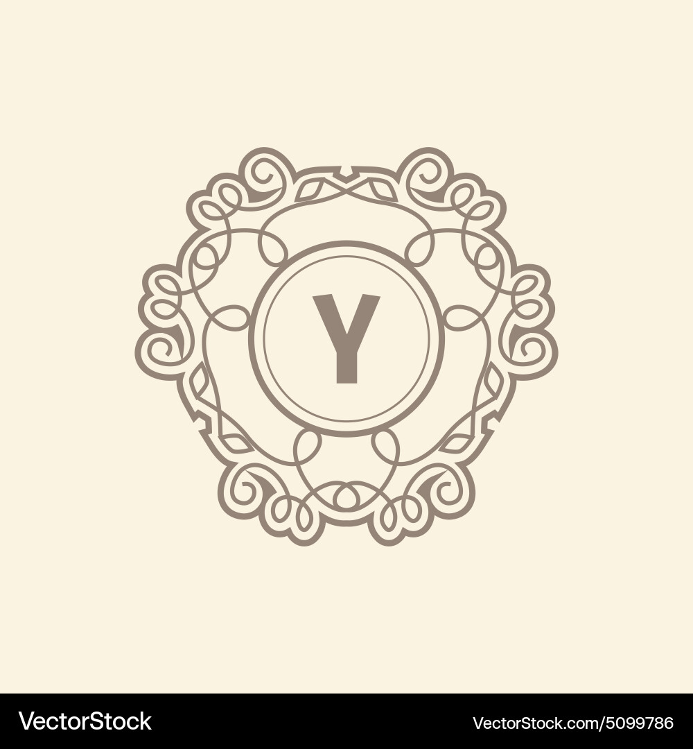 Monogram luxury logo template Royalty Free Vector Image