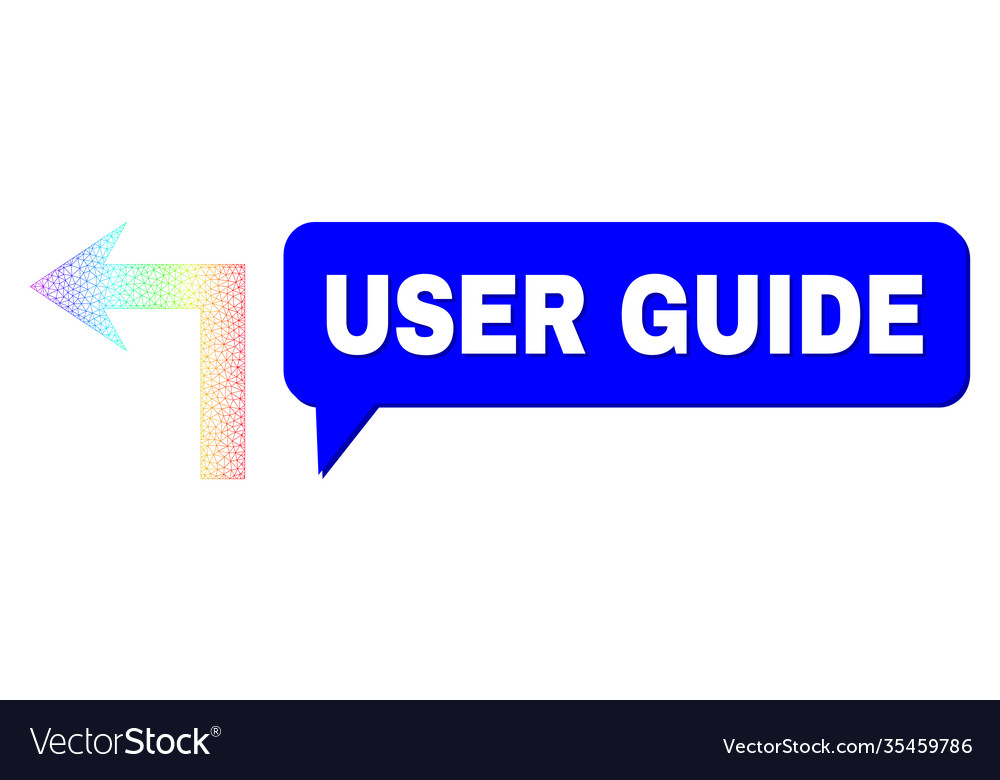 Rainbow network gradient turn left icon and user vector image Rainbow network gradient turn left icon and user