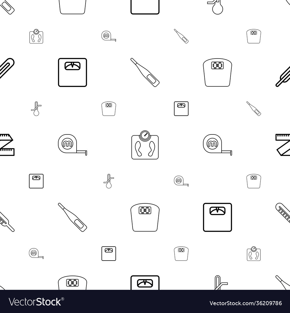 Scale icons pattern seamless white background