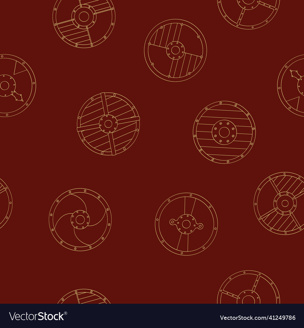 Seamless pattern with ancient shields