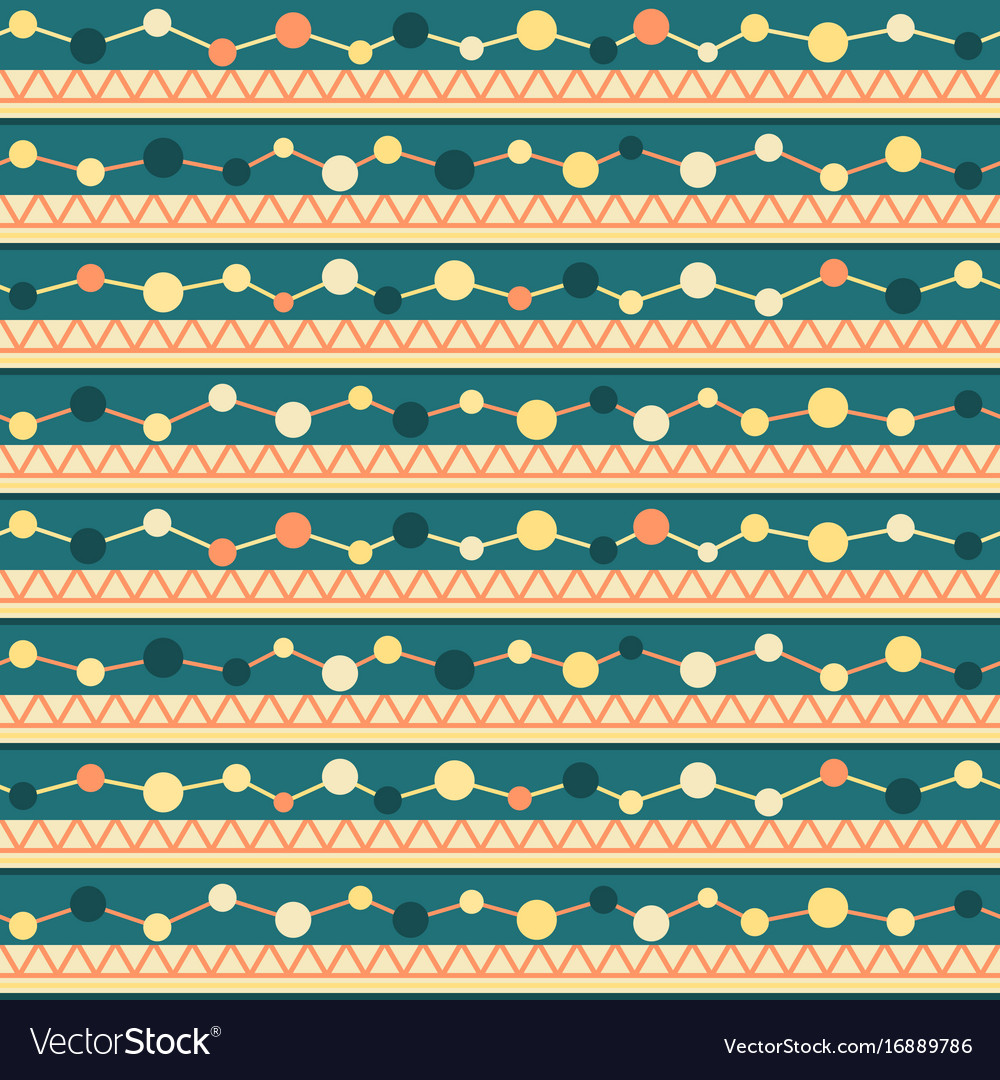 Seamless pattern with lines zigzag and circles