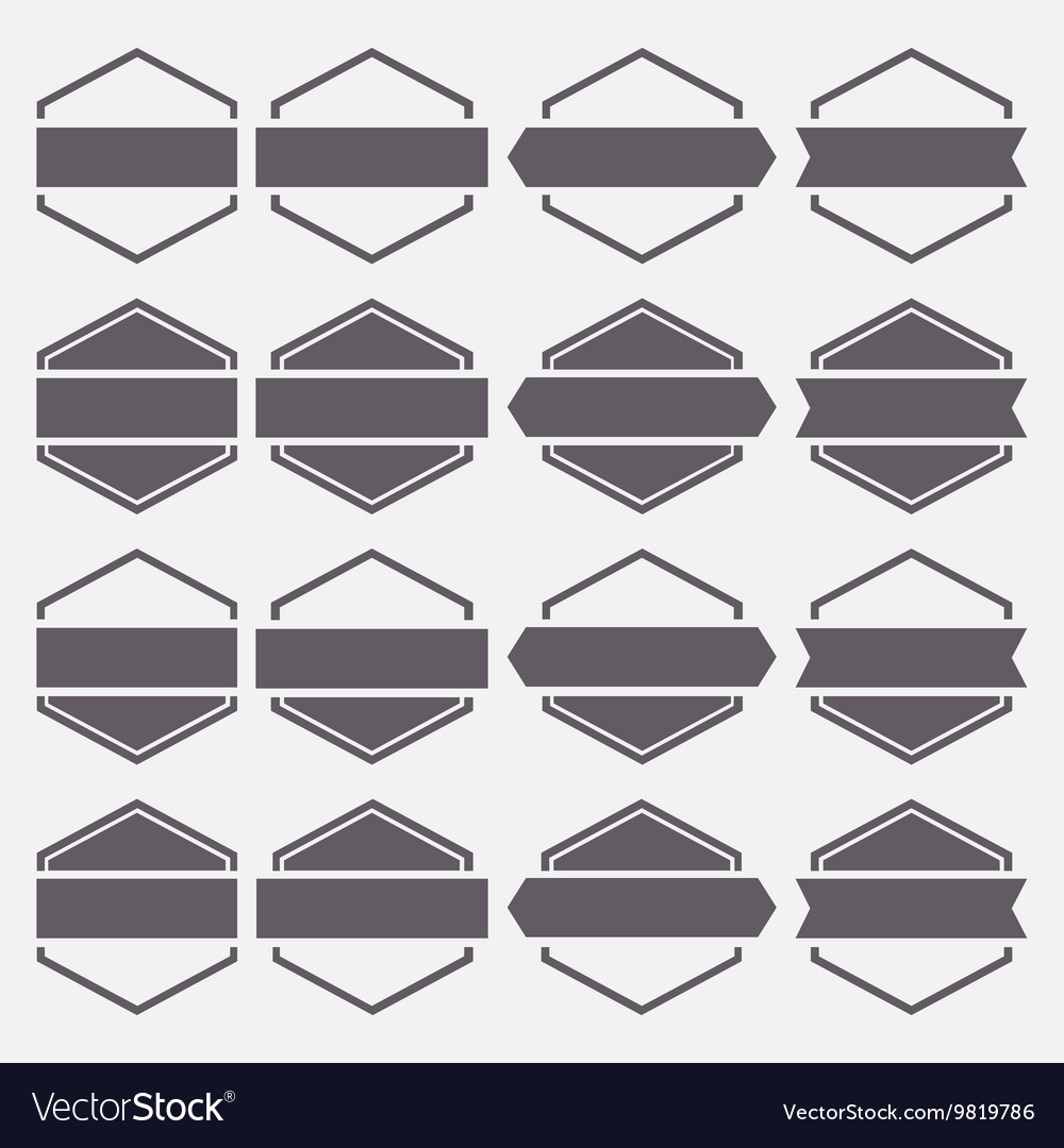 Set hexagonal emblem