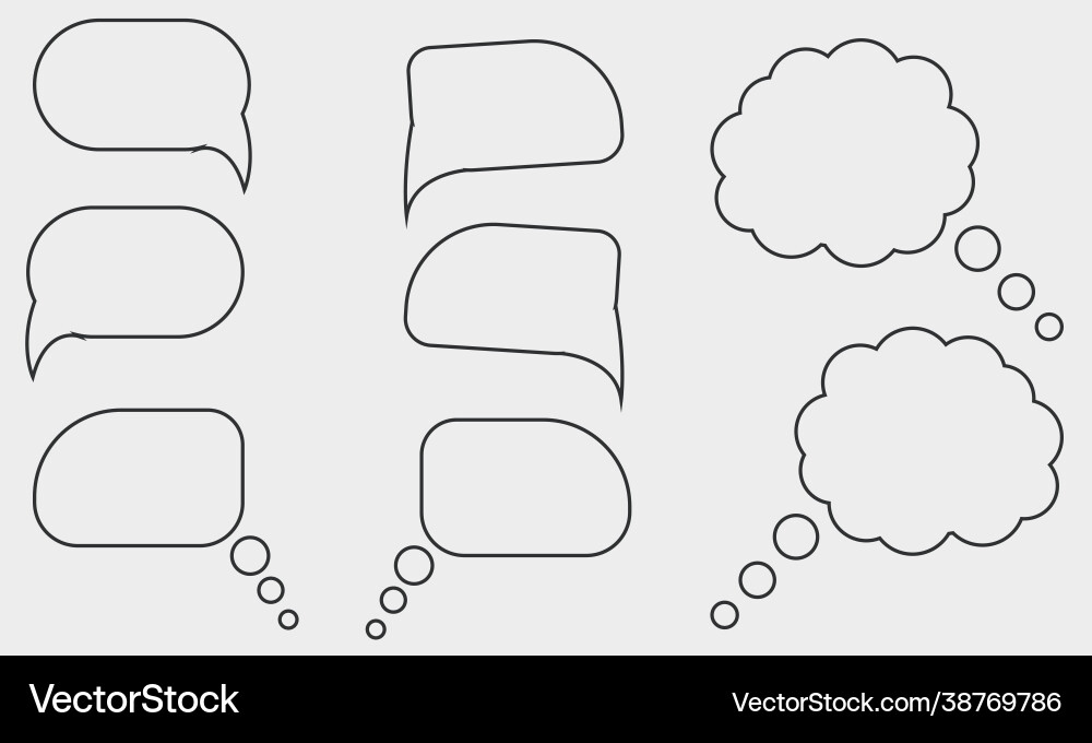 Set speech bubbles Royalty Free Vector Image - VectorStock