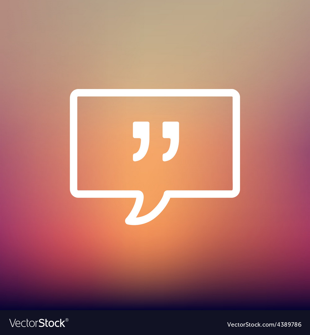 Speech bubble with punctuation symbol thin line