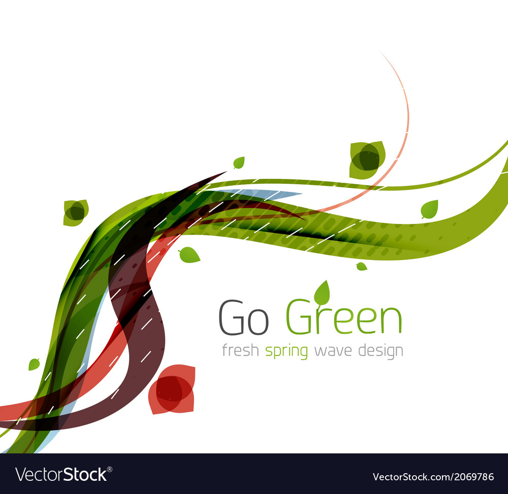 Spring swirls abstract wave background