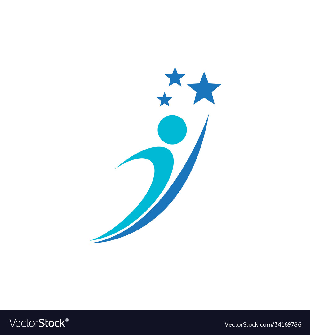 Success star community Royalty Free Vector Image