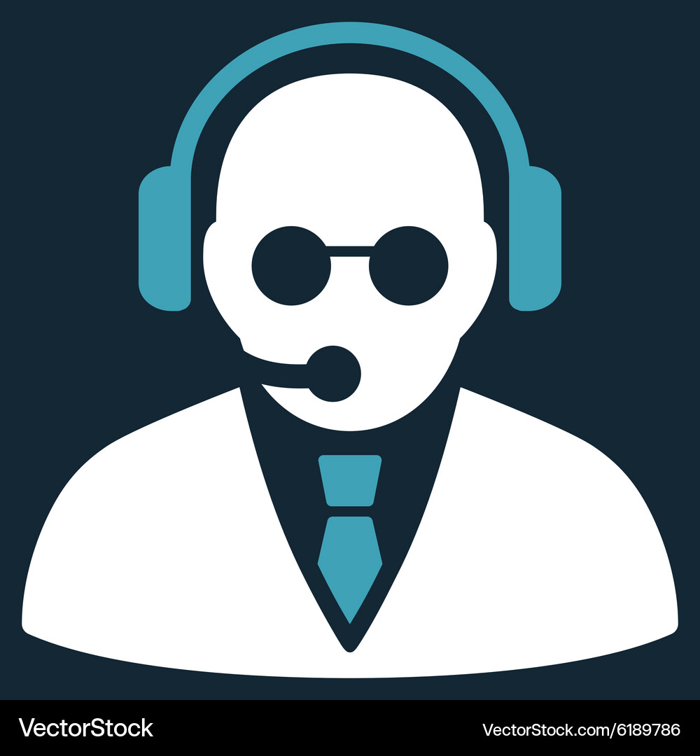 Support manager icon Royalty Free Vector Image