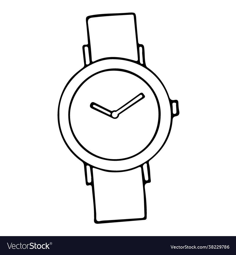 Armbanduhr Hand gezogene Väter Tag Konzept vector image Armbanduhr Hand gezogene Väter Tag Konzept