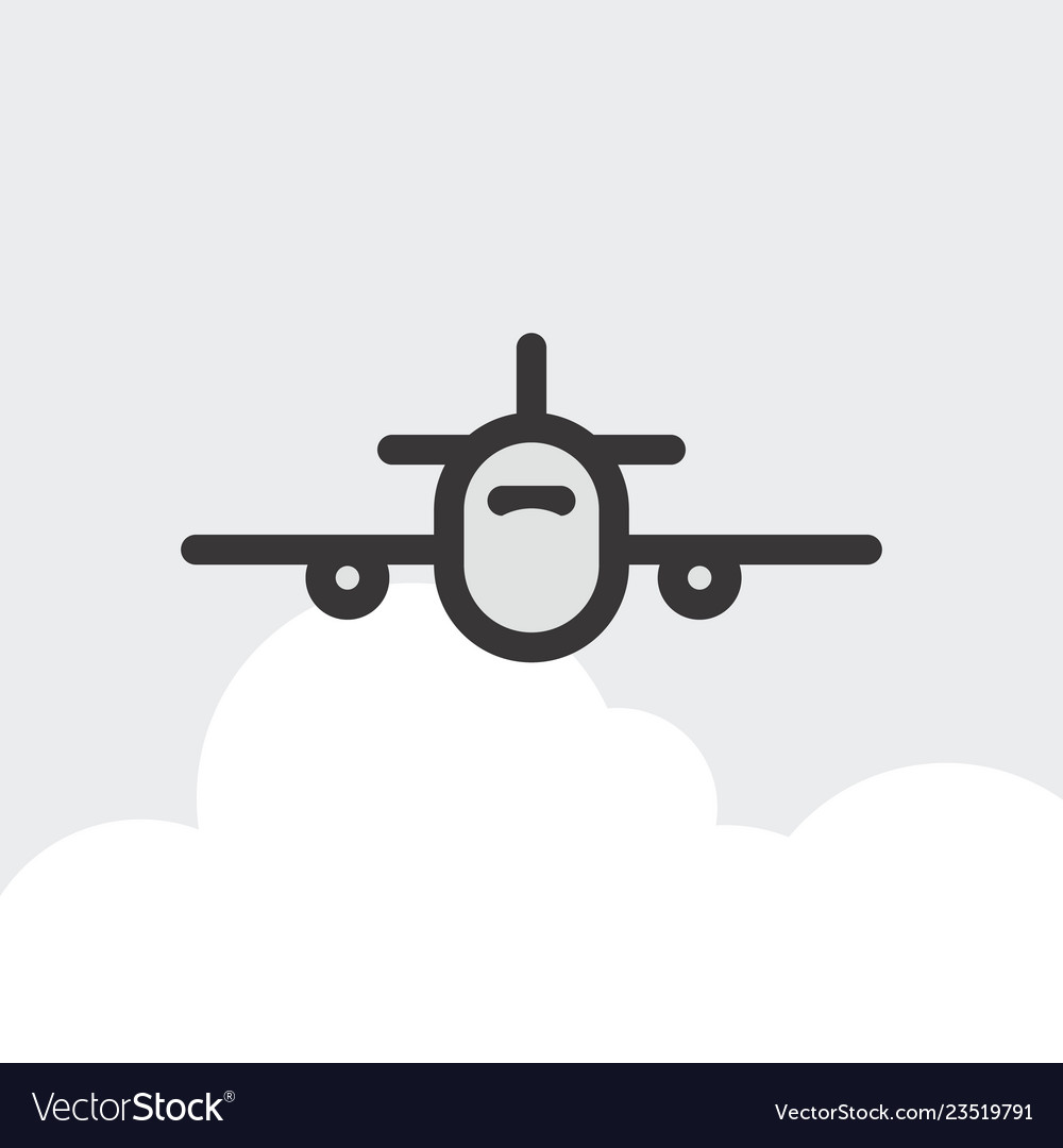 Airplane icon isolated modern symbol vector image Airplane icon isolated modern symbol