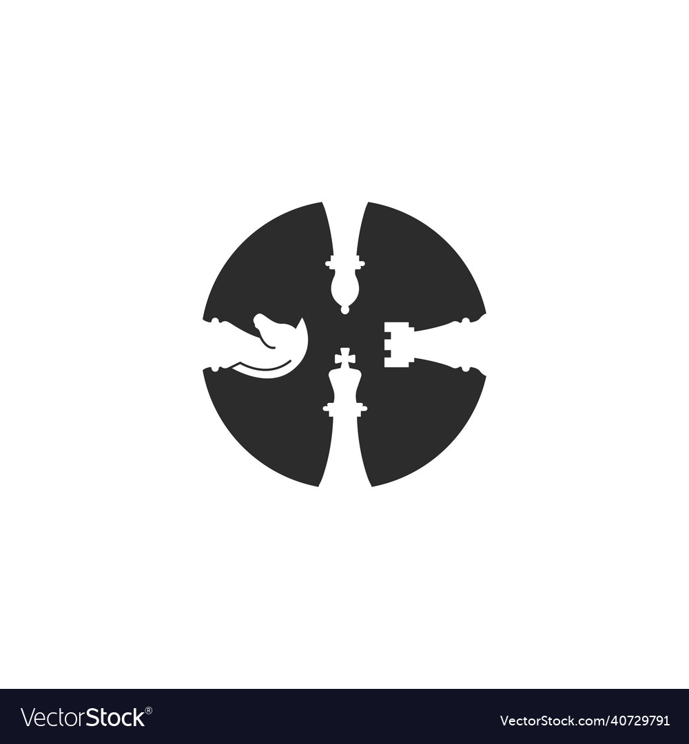 Chess game icon design Vector Image Chess game icon design