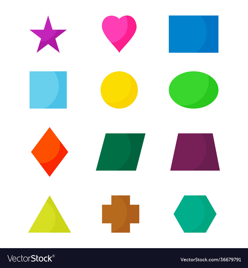 Educational geometric shapes set Royalty Free Vector Image