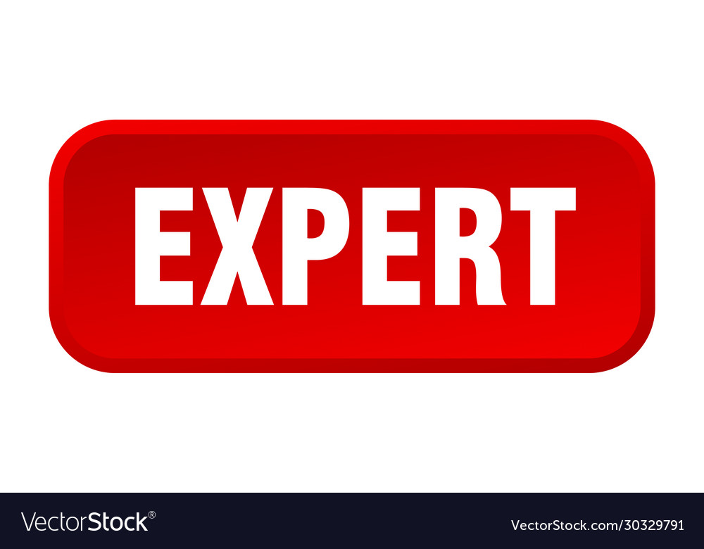 Expert button square 3d push