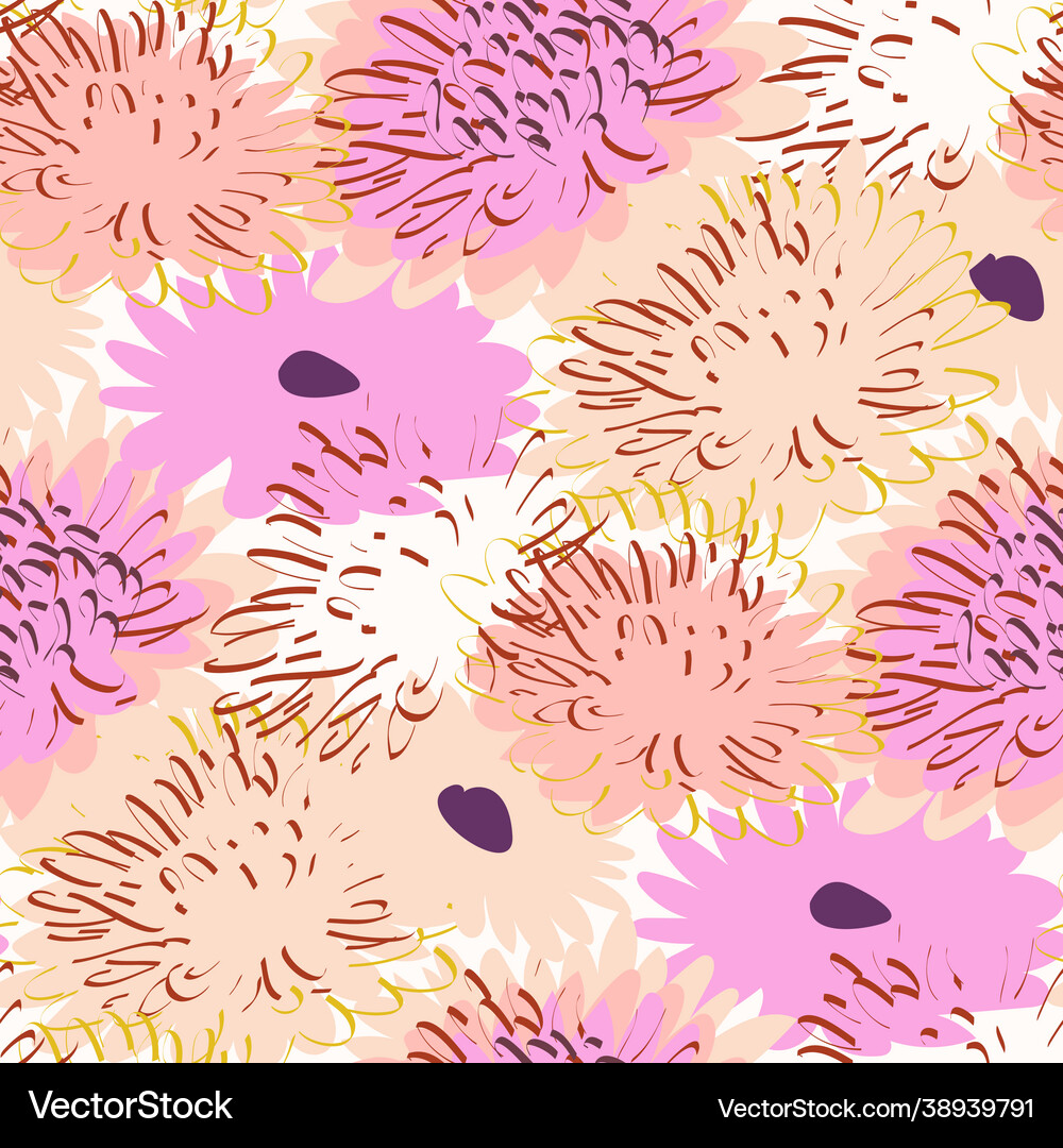 Seamless pattern with flowers Royalty Free Vector Image