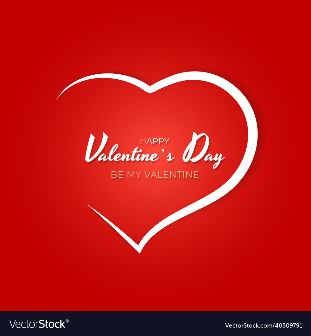 Valentine s day greeting background design Vector Image