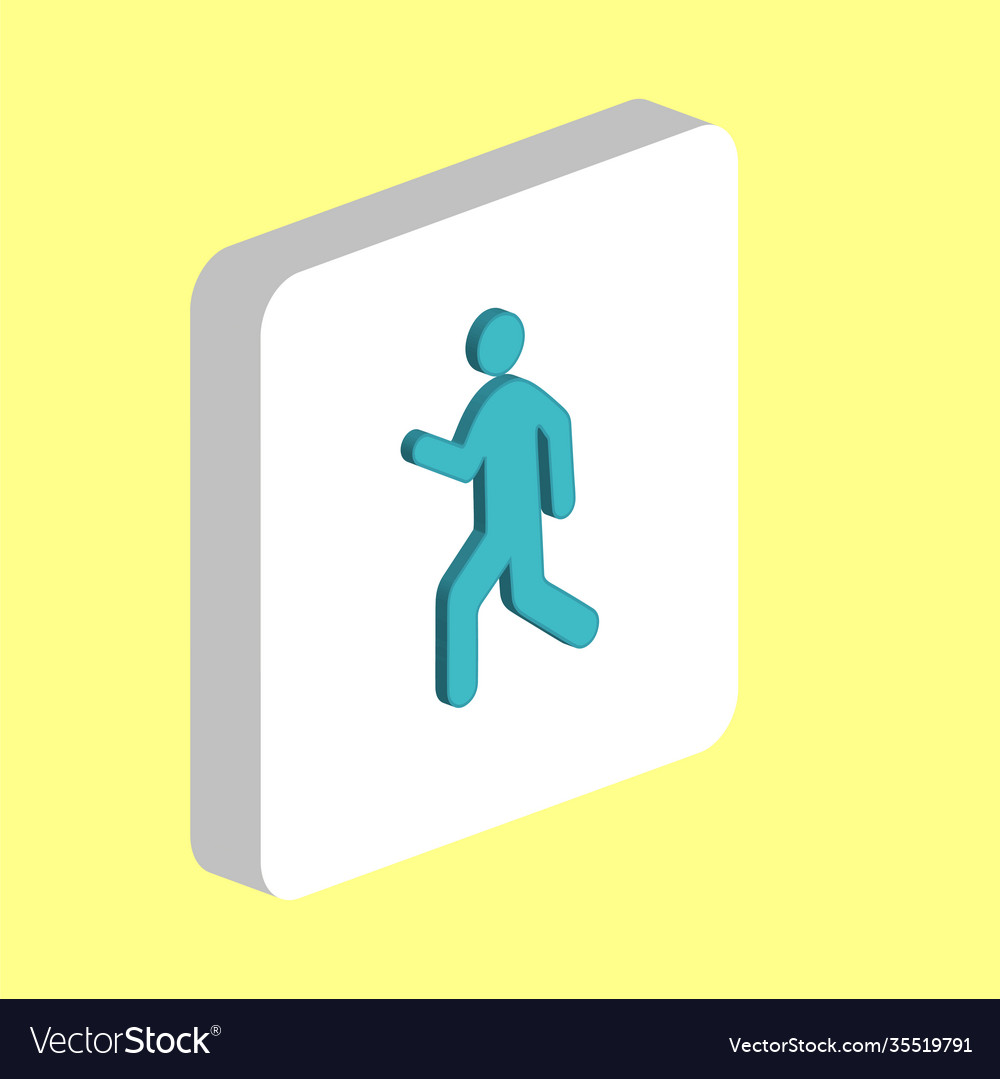 Walk man simple icon symbol design template